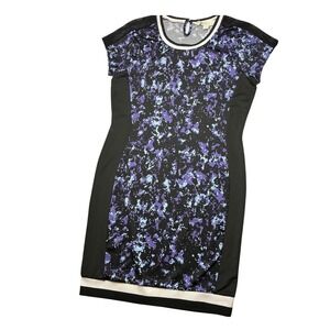 Nicki Minaj Bodycon Dress Digital Print White Trim Short Sleeve XL